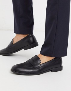 Черные полиуретановые лоферы New Look-Коричневый цвет