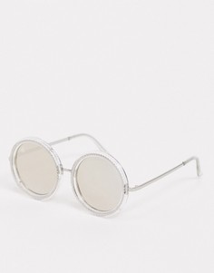 Круглые солнцезащитные очки Jeepers Peepers-Серебристый