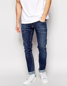 Эластичные джинсы скинни цвета индиго Nudie Jeans Tight Long John-Синий