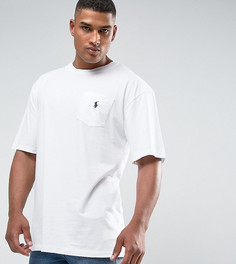 Белая футболка с круглым вырезом и логотипом Polo Ralph Lauren Big & Tall-Белый