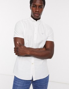 Белая оксфордская рубашка с короткими рукавами Barbour-Белый