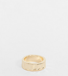 Золотистое кольцо с кованым эффектом ASOS DESIGN Curve-Золотой