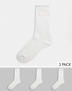 3 пары белых носков Vans Classic-Белый