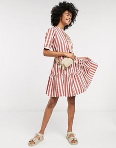 Платье-рубашка в полоску Vero Moda-Многоцветный