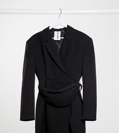Платье-пиджак с сумкой-кошельком на пояс COLLUSION-Черный цвет
