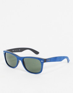 Синие солнцезащитные очки "клабмастер" Ray-Ban-Синий