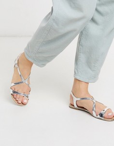 Серебристые сандалии с ремешками Call It Spring-Серебряный