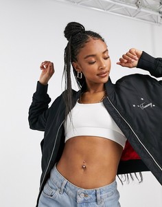 Черный бомбер с логотипом Tommy Jeans
