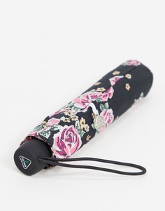 Ультракомпактный зонт с розовым принтом Fulton-Мульти
