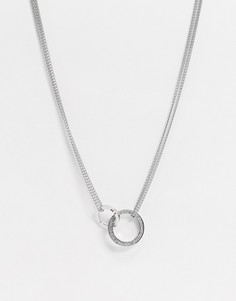 Серебристое ожерелье с подвеской Tommy Hilfiger-Серебристый