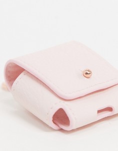 Розовый чехол для наушников Typo