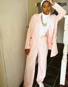 Широкие свободные брюки со складками Daisy Street-Розовый цвет