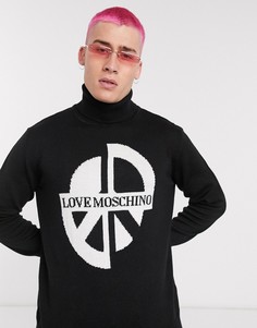 Водолазка с символом "пацифик" Love Moschino-Черный