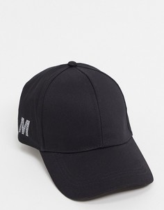 Черная кепка с инициалом "М" ASOS DESIGN-Черный