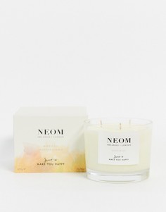 Свеча с 3 фитилями и ароматом нероли, мимозы и лимона NEOM - Happiness ​​​​​​​-Бесцветный