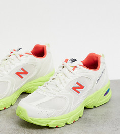Желто-белые кроссовки New Balance 530-Серый