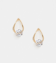 Золотистые серьги-гвоздики каплеобразной формы ALDO Andruzzi-Золотой