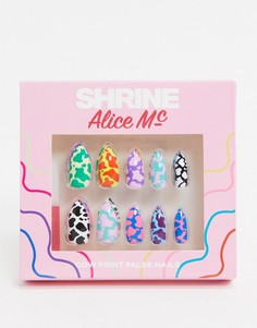 Накладные ногти с анималистичным рисунком Shrine X Alice MC-Многоцветный