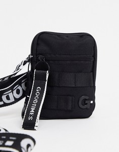 Черная сумка через плечо из переработанного материала GoodTimes-Черный