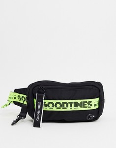 Черная сумка-кошелек на пояс из переработанного материала GoodTimes San Antonio-Черный цвет