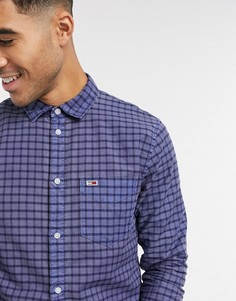 Рубашка в клетку с длинными рукавами Tommy Hilfiger Jeans-Темно-синий