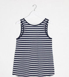 Синяя свободная майка в белую полоску ASOS DESIGN Maternity-Темно-синий