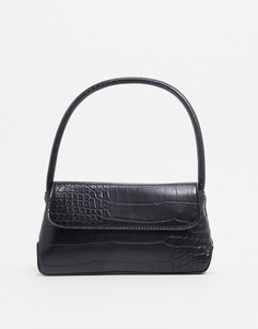 Черная сумка из искусственной кожи на плечо NA-KD-Черный