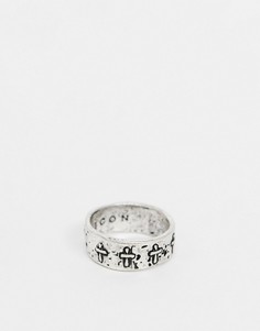 Серебристое кольцо с крестами Icon Brand-Серебряный