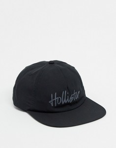 Черная бейсболка с логотипом Hollister-Черный