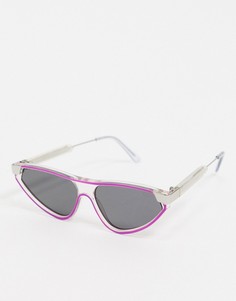 Солнцезащитные очки "кошачий глаз" с контрастной отделкой Spitfire Snip-Прозрачный