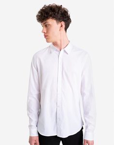 Белая рубашка с узором на ткани Gloria Jeans