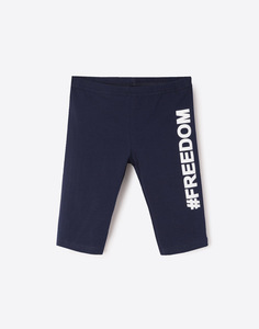 Синие велосипедки с надписью для девочки Gloria Jeans