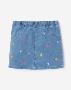Джинсовая юбка со звёздами для девочки Gloria Jeans