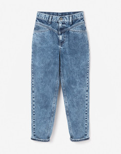 Зауженные джинсы-варёнки с кокеткой для девочки Gloria Jeans