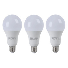 Упаковка ламп LED Ресанта E27, груша, 7Вт, 4000К, белый нейтральный, LL-R-A60-7W-230-4K-E27, 3 шт. [900/76/1/36]