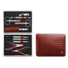 Маникюрный набор Zwilling J.A. Henckels Inox красный крокодил 10 предметов Henkels