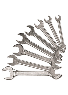 Набор ключей рожковых Sparta 6 х 22 мм, 8 шт., хромированные