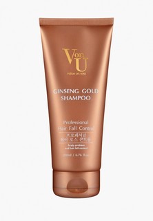Шампунь Von U корейский / Против выпадения волос / Для борьбы с перхотью / Ginseng Gold Shampoo 200 мл