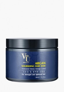 Маска для волос Von U восстанавливающая и питательная корейская / Аргановое масло / ARGAN Nourishing Hair Mask 480 мл