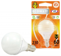 Светодиодная лампа Ecowatt P45 230В 7(60)W 2700K E14