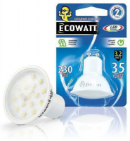 Светодиодная лампа Ecowatt GU10 220В 3.2(35)W 4000K GU10