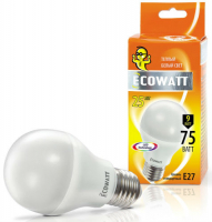 Светодиодная лампа Ecowatt A60 230В 9(75)W 2700K E27