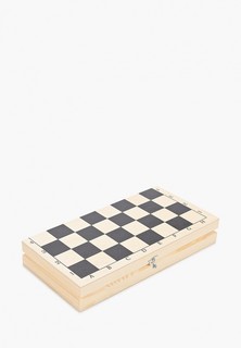 Игра настольная Рыжий Кот набор 2 в 1 шахматы лакированные + шашки деревянные с доской