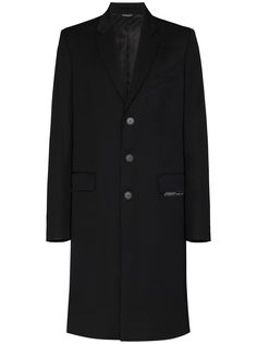 Givenchy однобортное пальто с логотипом