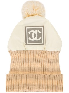 Chanel Pre-Owned шапка бини Sports с помпоном и логотипом