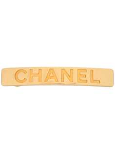 Chanel Pre-Owned заколка для волос с тисненым логотипом