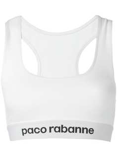 Paco Rabanne укороченный топ с логотипом