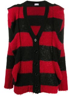 RED Valentino длинный кардиган в полоску