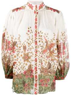 Zimmermann рубашка Empire Batik с цветочным принтом