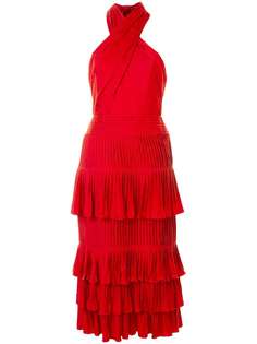 Silvia Tcherassi плиссированное платье с вырезом халтер